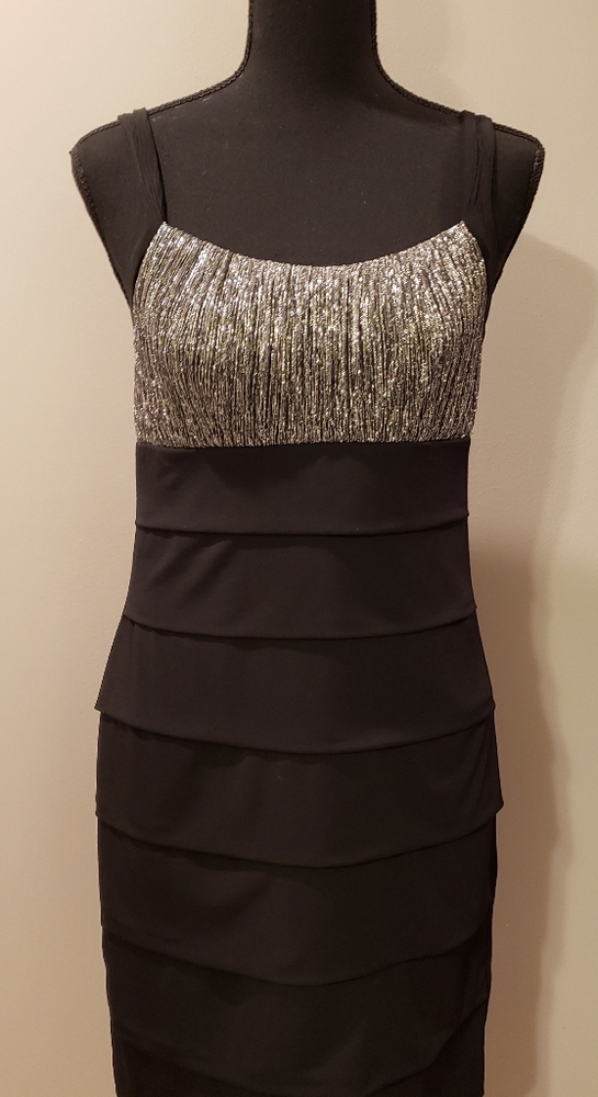 Black and Silver Cocktail Dress